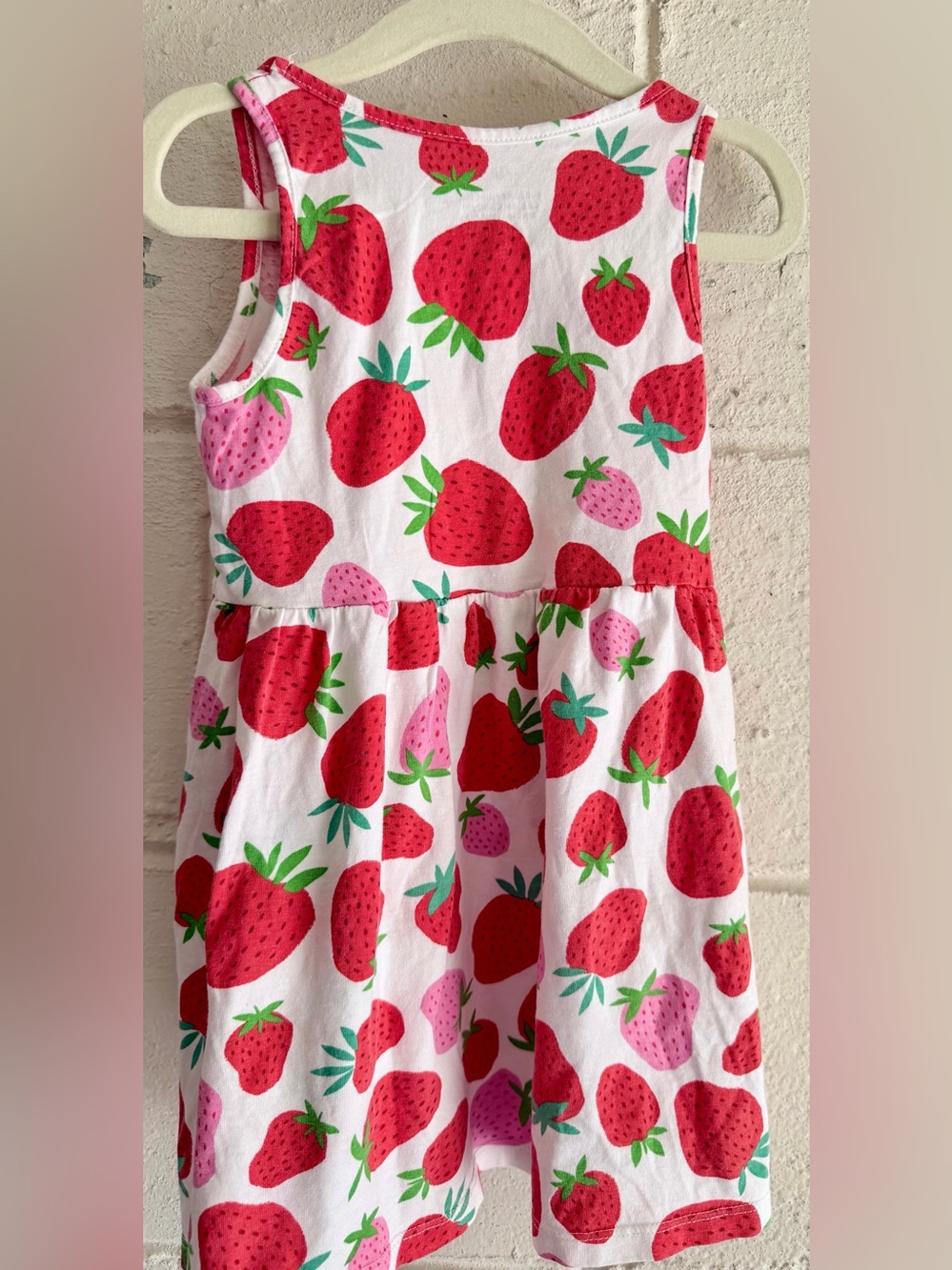 H&M Girls Strawberry Print Summer Dress - Red & Pink